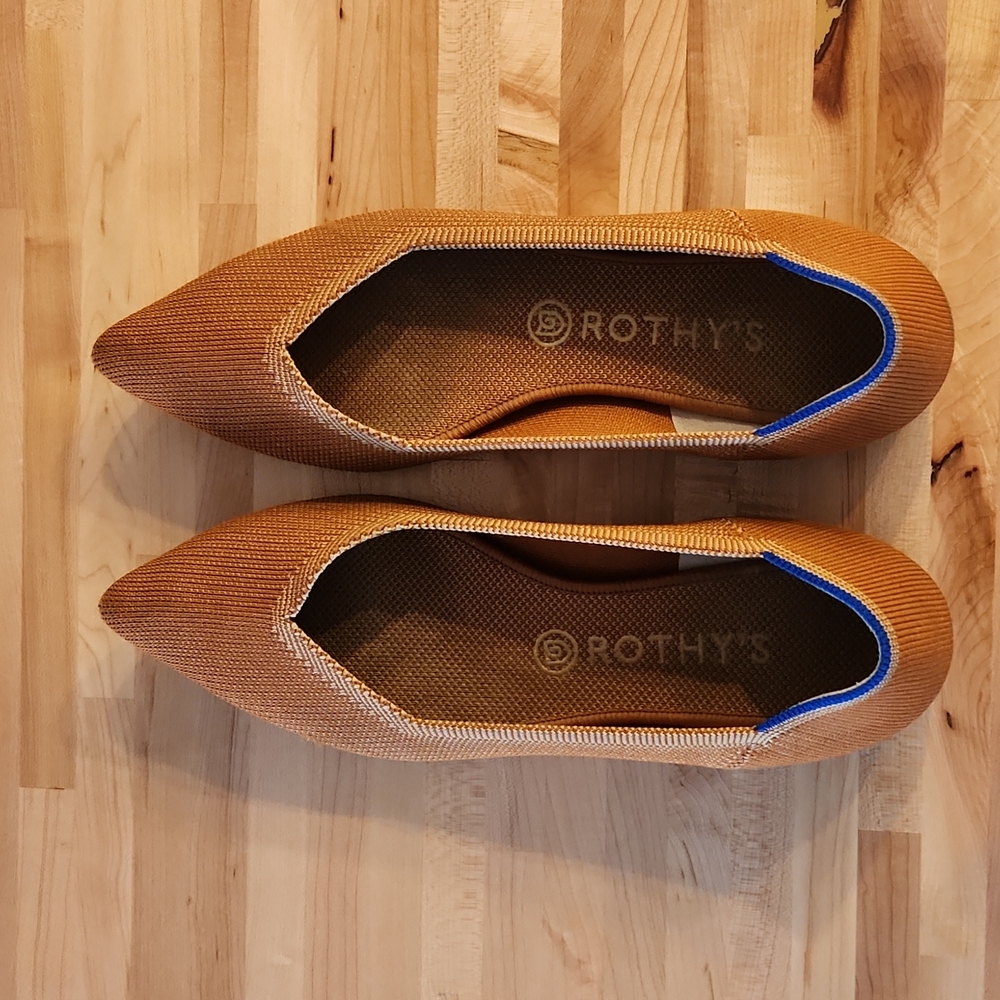 Rothy's The Point flats (Dark gold)
